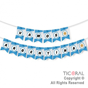 BANDERIN VAMOS ARGENTINA ESCARAPELA x 1